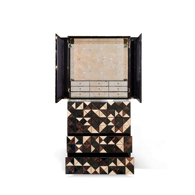 Шкаф Boca do Lobo Pixel Ii Walnut Cabinet - фото-3 | interior market