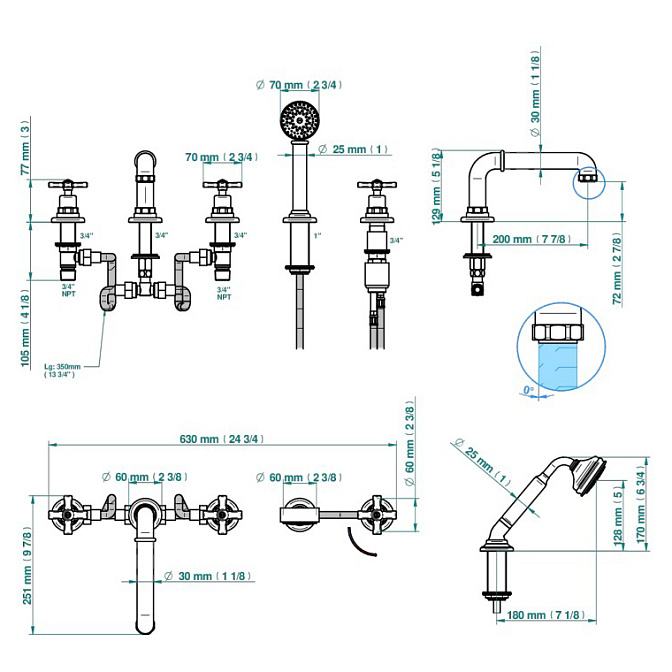 Смеситель для ванны THG  - фото-2 | interior market