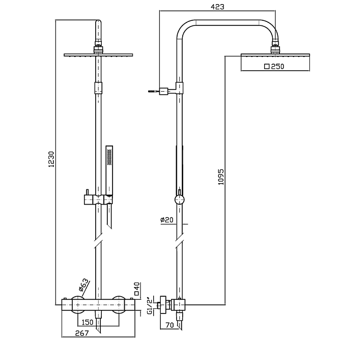 Душевой гарнитур Zucchetti Shower - фото-2 | interior market