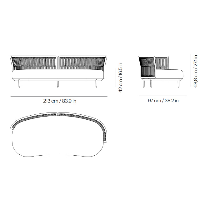 Модульный диван для улицы Amba Woven - фото-3 | interior market