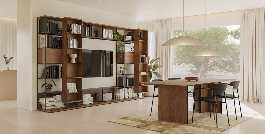 Стенка под ТВ PUNT LITERATURA OPEN TV - фото-3 | interior market