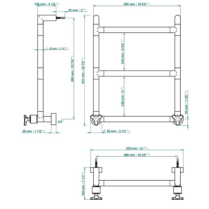 Полотенцесушитель THG Bondi - фото-2 | interior market