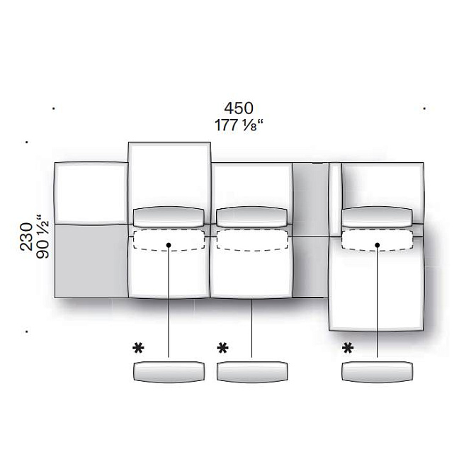 Диван модульный De Padova Mosaïque - фото-3 | interior market
