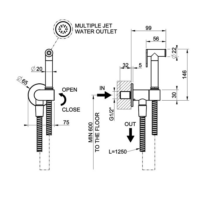 Гигиенический душ Gessi HABITO - фото-2 | interior market