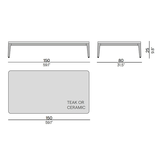 Кофейный столик для улицы Manutti Zendo Sense - фото-2 | interior market