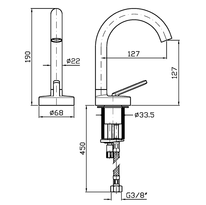 Смеситель для раковины Zucchetti  - фото-2 | interior market