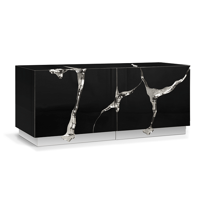 Комод Boca do Lobo Lapiaz Black Silver - фото-2 | interior market
