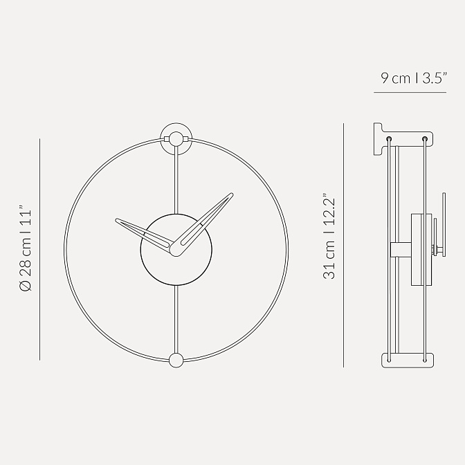 Часы настенные Nano NOMON - фото-5 | interior market