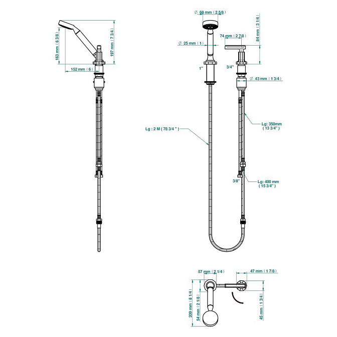 Смеситель для ванны THG  - фото-2 | interior market
