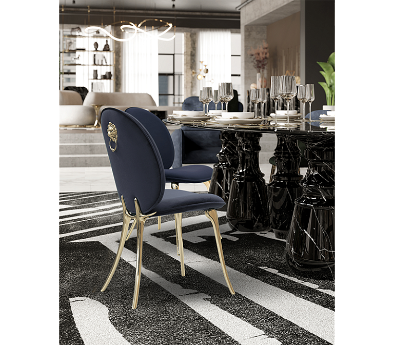 Обеденный стул Boca do Lobo Soleil Blue Chair - фото-4 | interior market