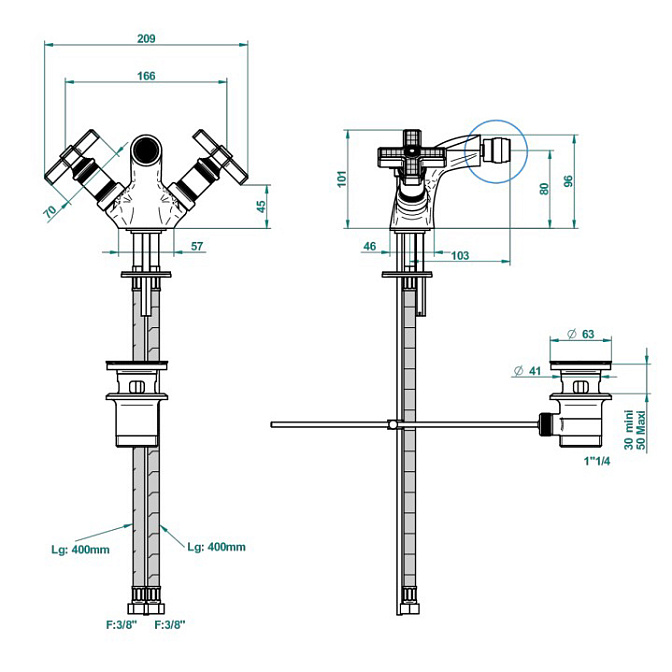 Смеситель для биде THG  - фото-2 | interior market