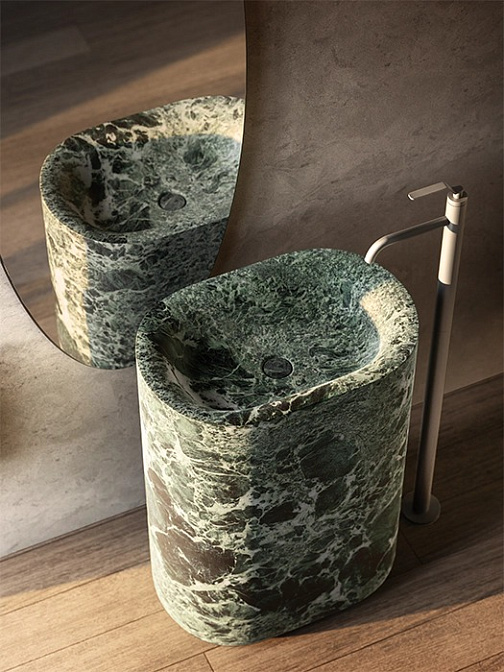 Раковина напольная свободностоящая Boffi ROUND SABBIA STONE - фото-3 | interior market