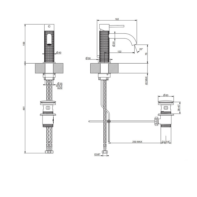 Смеситель для раковины Gessi MECCANICA - фото-3 | interior market