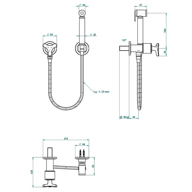 Смеситель для биде THG Bondi - фото-2 | interior market
