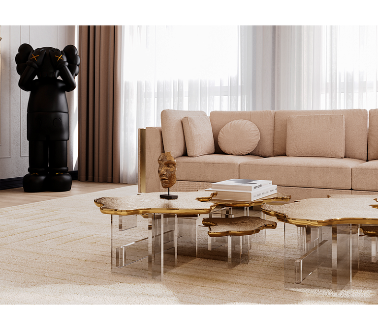 Журнальный столик Boca do Lobo Monet Brass Center Table - фото-6 | interior market