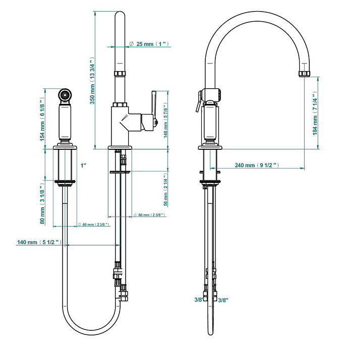 Смеситель для кухни THG  - фото-2 | interior market