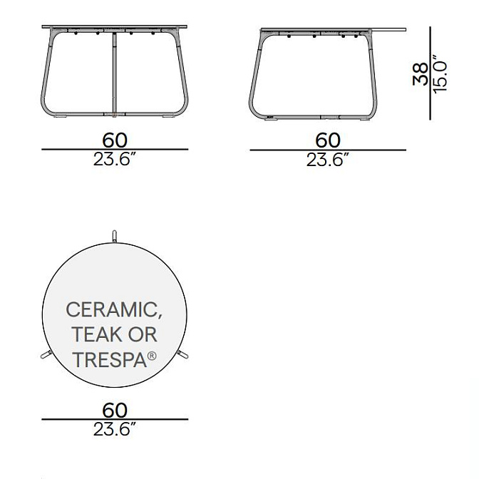 Кофейный столик для улицы Manutti Mood - фото-4 | interior market