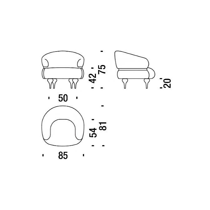 Кресло Moroso Chubby chic - фото-3 | interior market
