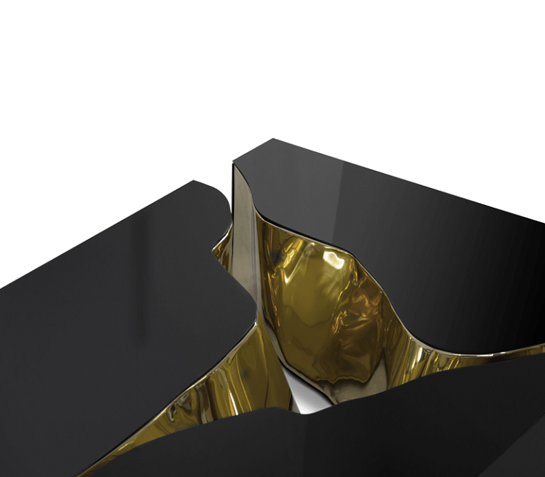 Журнальный столик Boca do Lobo Lapiaz Black And Gold Center Table - фото-3 | interior market