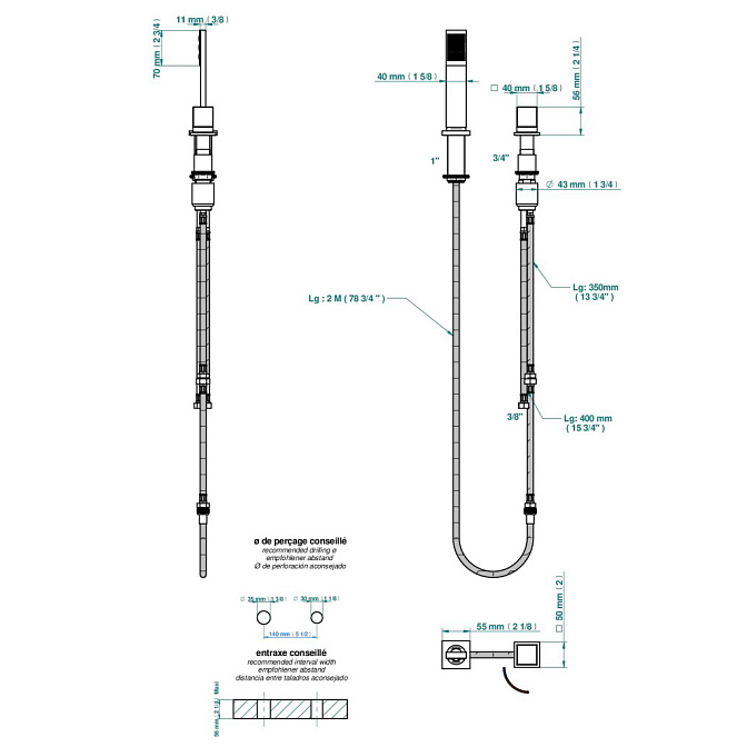 Смеситель для ванны THG Soho - фото-2 | interior market