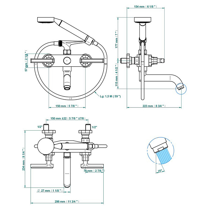 Встраиваемый смеситель THG  - фото-2 | interior market
