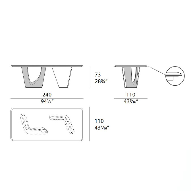 Стол обеденный Turri Pinnacle - фото-7 | interior market