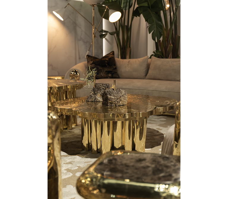 Журнальный столик Boca do Lobo Fortuna Gold Center Table - фото-11 | interior market