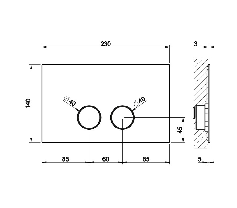 Клавиша Gessi ORIGINI - фото-2 | interior market