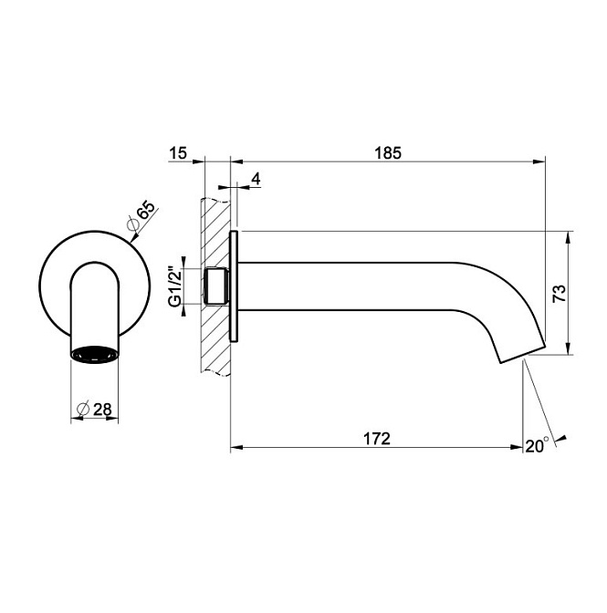 Излив Gessi GESSI 316 - фото-2 | interior market