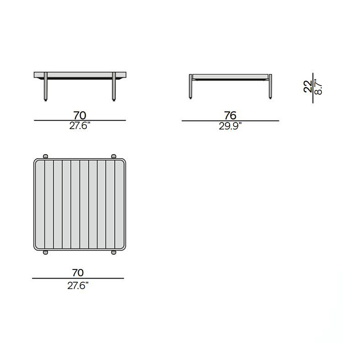 Кофейный столик для улицы Manutti Flows - фото-4 | interior market