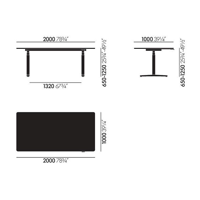 Стол Vitra Tyde 2 - фото-4 | interior market