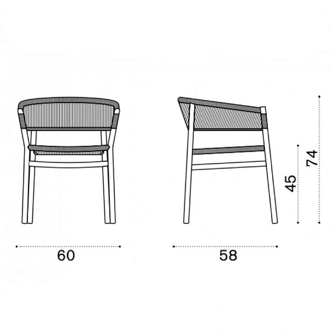 Стул обеденный Ethimo Kilt - фото-3 | interior market