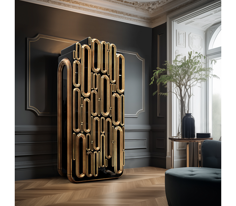 Шкаф Boca do Lobo Oblong Gold Cabinet - фото-9 | interior market