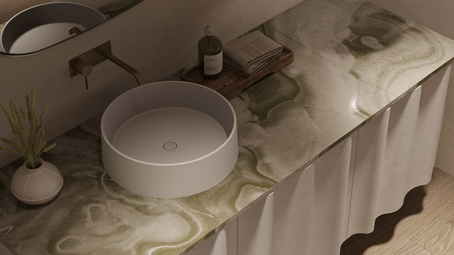 Раковина накладная матовая SALINI GLORIA 01 - фото-6 | interior market