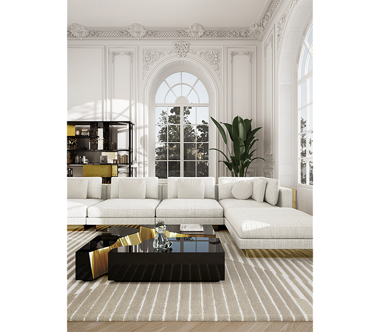 Журнальный столик Boca do Lobo Lapiaz Black And Gold Center Table - фото-5 | interior market