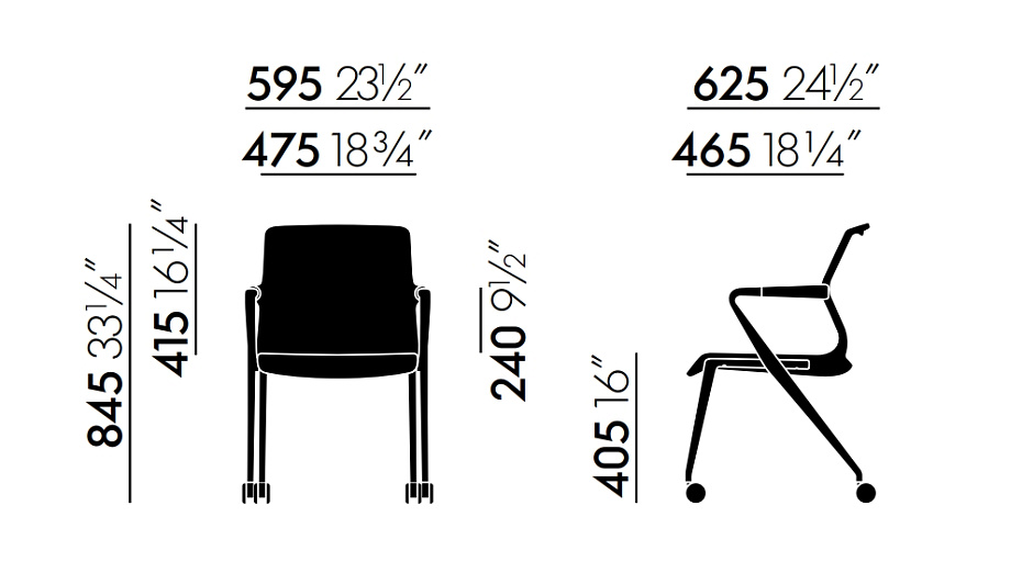 Стул Vitra Unix Chair four-leg chair - фото-5 | interior market