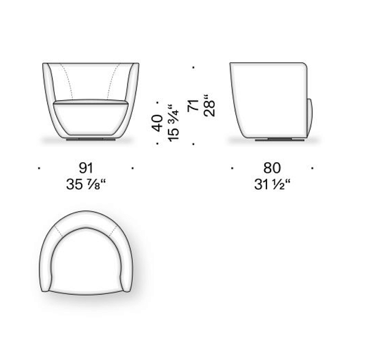 Кресло De Padova SOFTNOONS - фото-3 | interior market