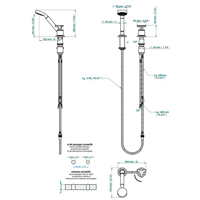 Смеситель на ванну THG Bondi - фото-2 | interior market