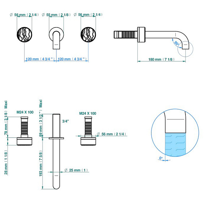 Смеситель встраиваемый THG Yoko Ice - фото-2 | interior market