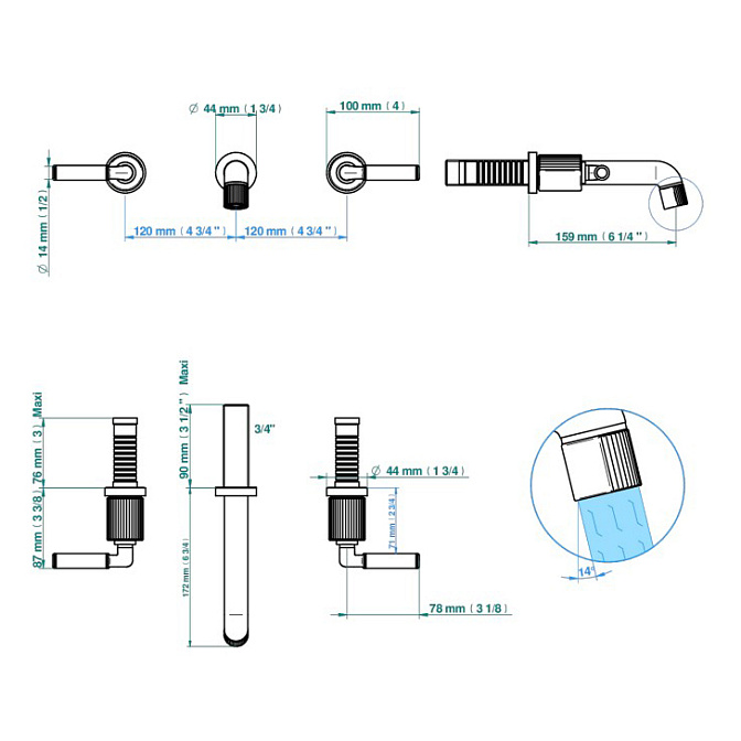 Встраиваемый смеситель THG  - фото-2 | interior market