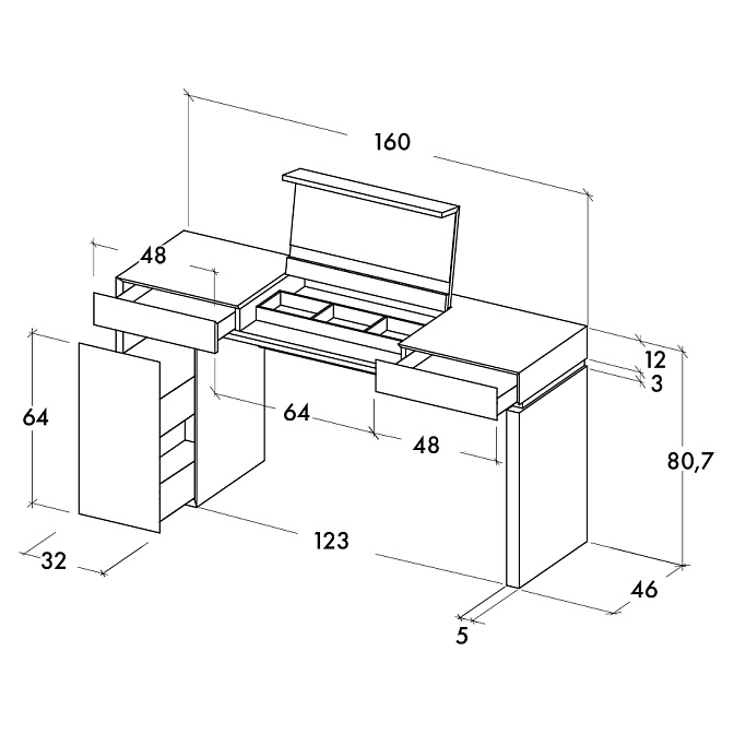 Туалетный столик Olivieri VANITY - фото-5 | interior market