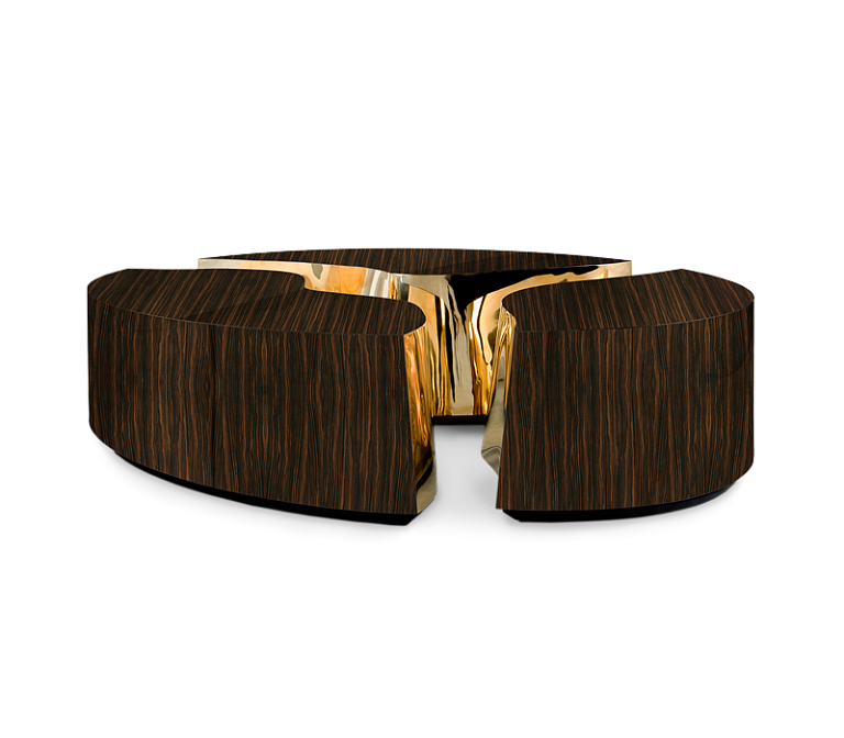 Журнальный столик Boca do Lobo Lapiaz Oval Ebony Center Table - фото-2 | interior market
