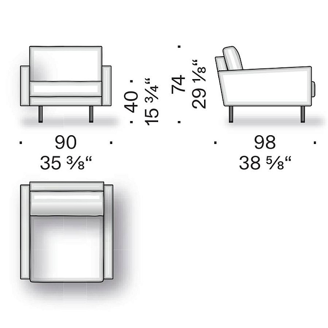Кресло De Padova SQUARE TRADITIONAL - фото-3 | interior market