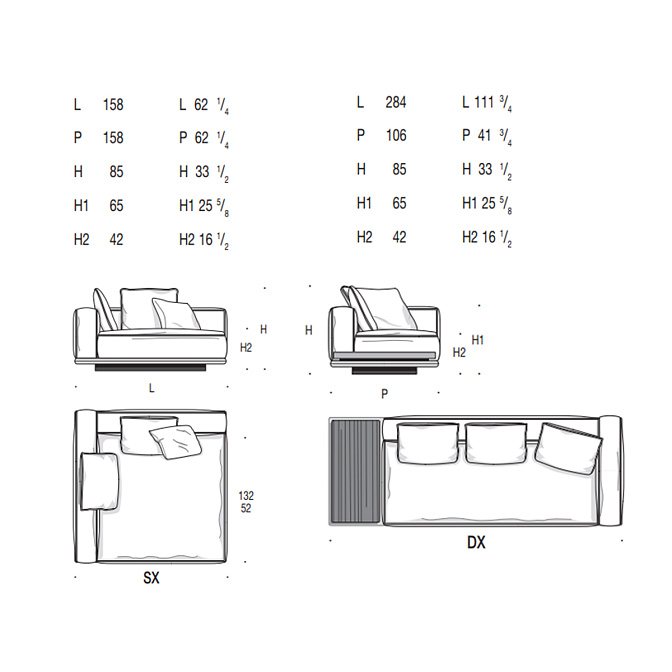 Угловой диван с кофейным столиком Minotti Horizonte - фото-2 | interior market