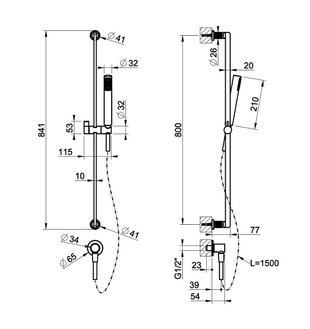 Душевой гарнитур Gessi INCISO - фото-3 | interior market