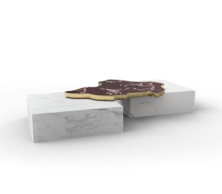 Журнальный столик Boca do Lobo Navarra Rosso Levanto Marble Center Table - фото-5 | interior market