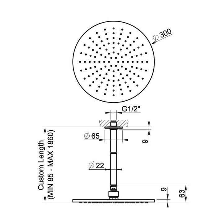 Верхний душ Gessi INCISO - фото-2 | interior market
