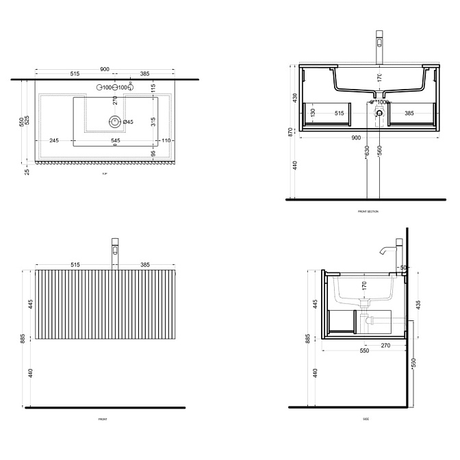 База под раковину Cielo FILO - фото-2 | interior market