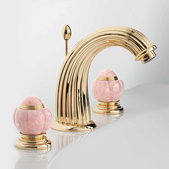 Смеситель для раковины Serdaneli PRINCESSE PIERRE ONYX ROSE - фото-1 | interior market