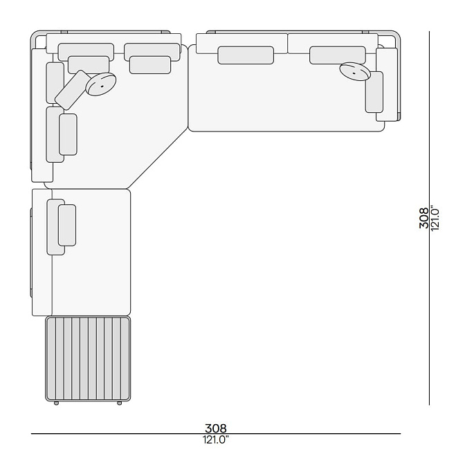 Угловой диван для улицы Manutti Flows - фото-2 | interior market